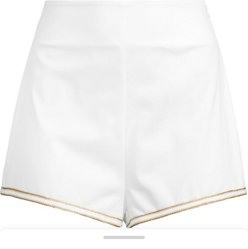 My Beachy Side White Bridgette Gold Piped Shorts Size Large NWT! - Picture 5 of 11